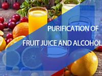 Purification of fruit juice and alcohol